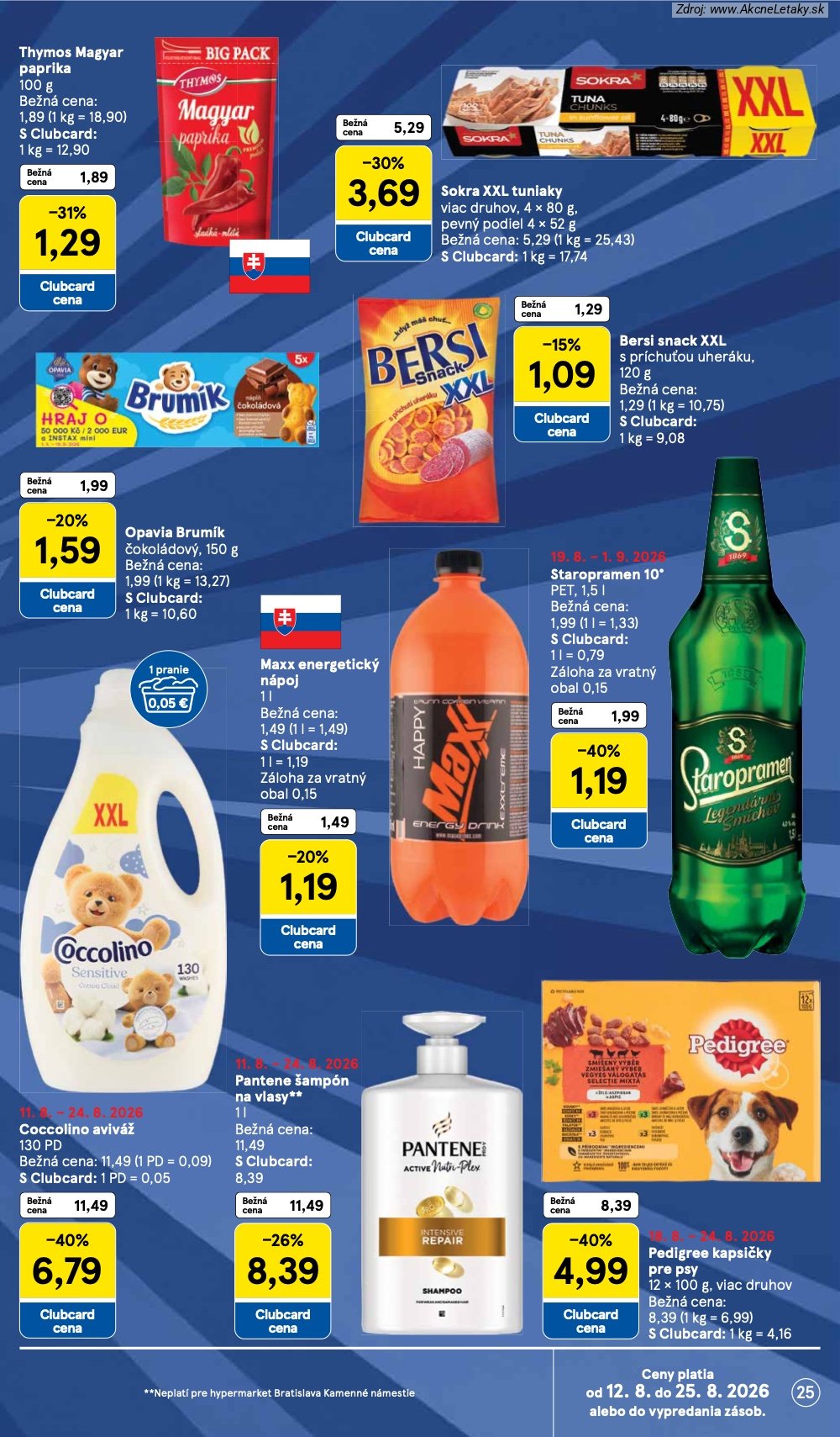 Leták Tesco (19. 8. - 25. 8. 2026) - strana 25 z 50