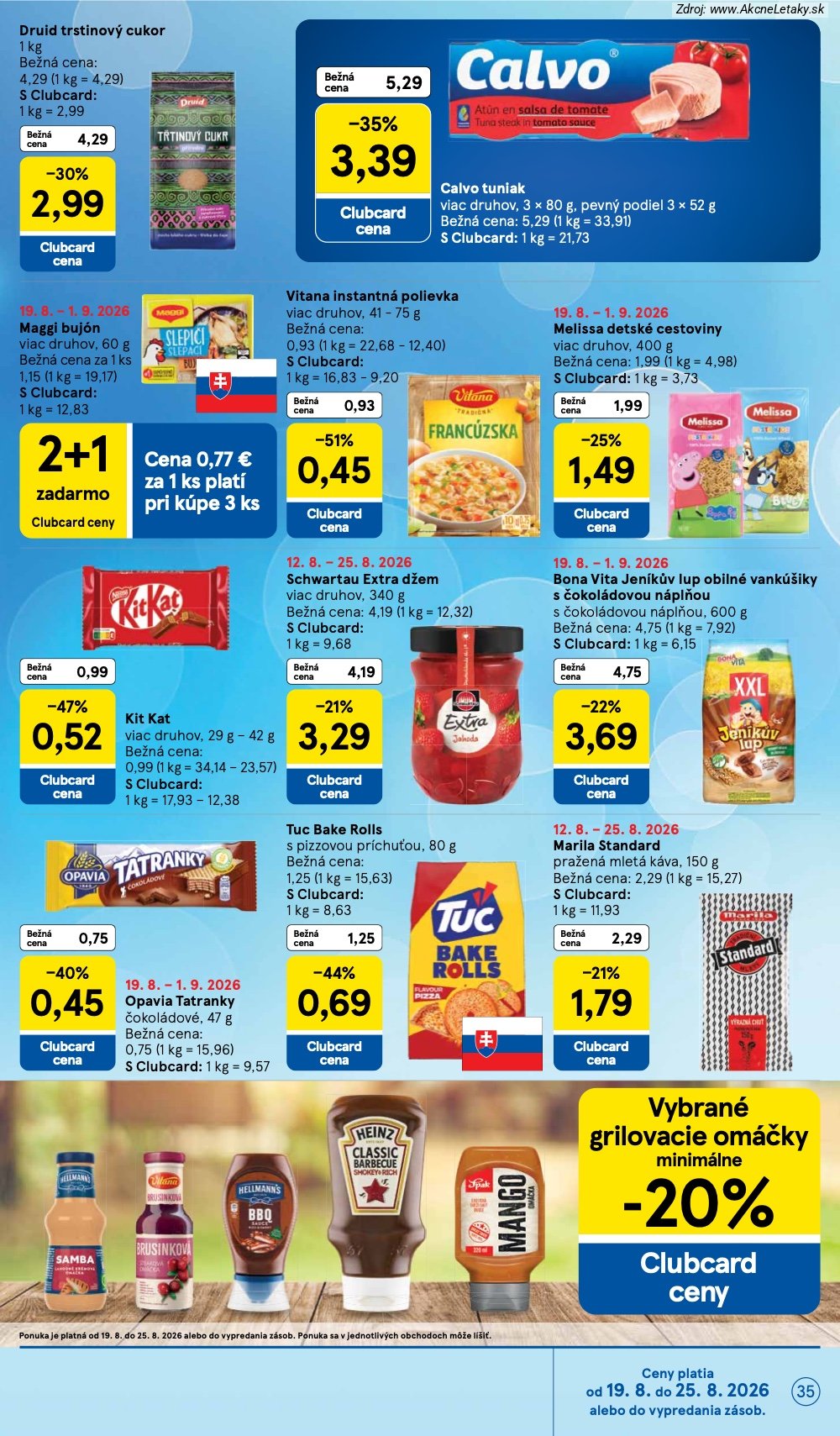 Leták Tesco (19. 8. - 25. 8. 2026) - strana 35 z 50