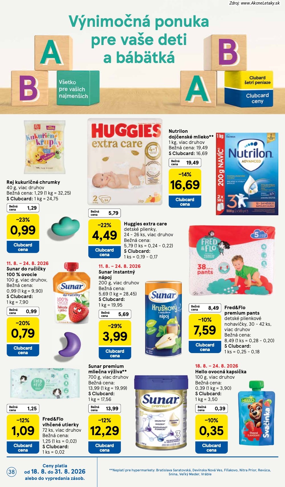 Leták Tesco (19. 8. - 25. 8. 2026) - strana 38 z 50