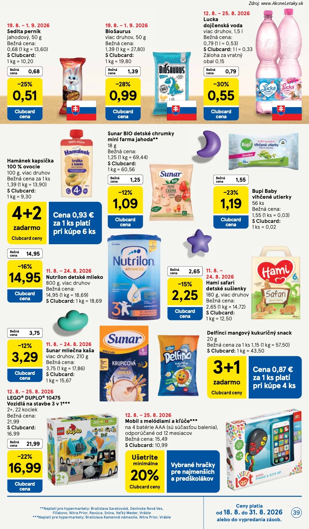 Leták Tesco (19. 8. - 25. 8. 2026) - strana 39 z 50