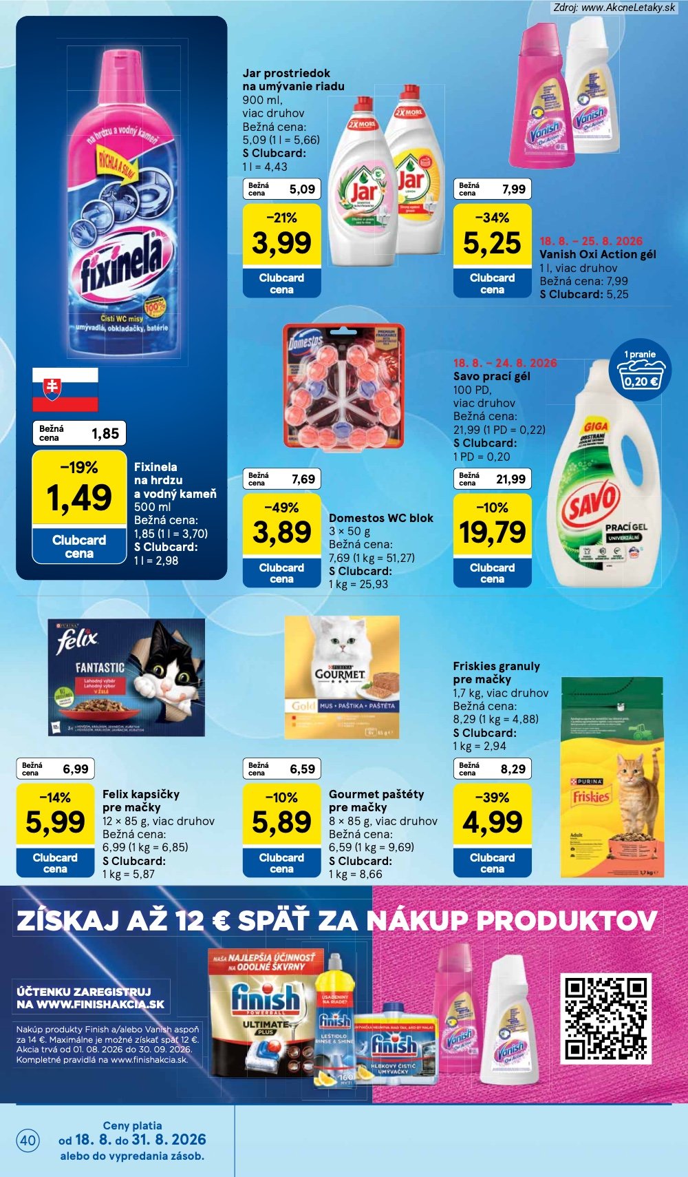 Leták Tesco (19. 8. - 25. 8. 2026) - strana 40 z 50