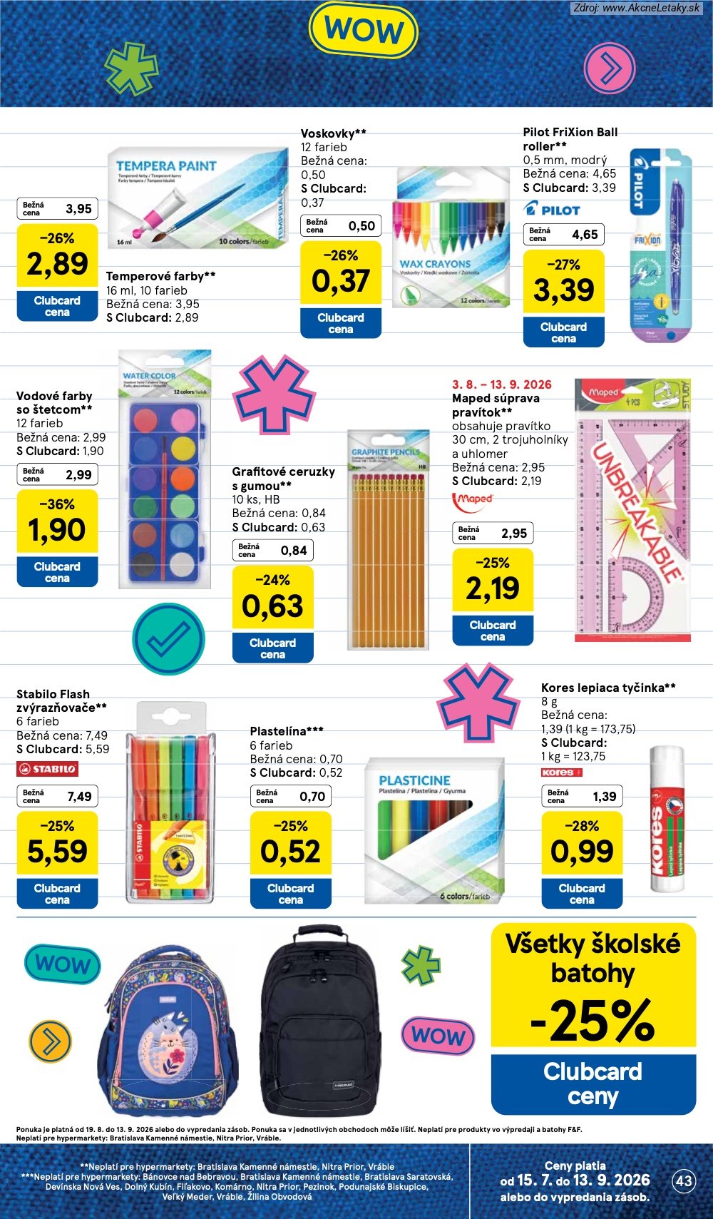Leták Tesco (19. 8. - 25. 8. 2026) - strana 43 z 50