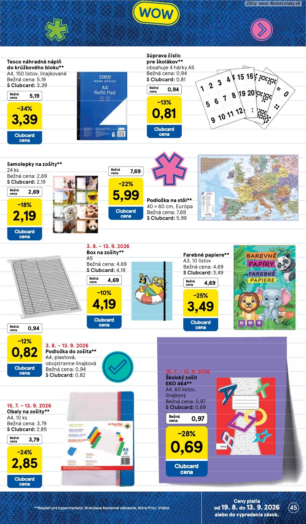 Leták Tesco (19. 8. - 25. 8. 2026) - strana 45 z 50