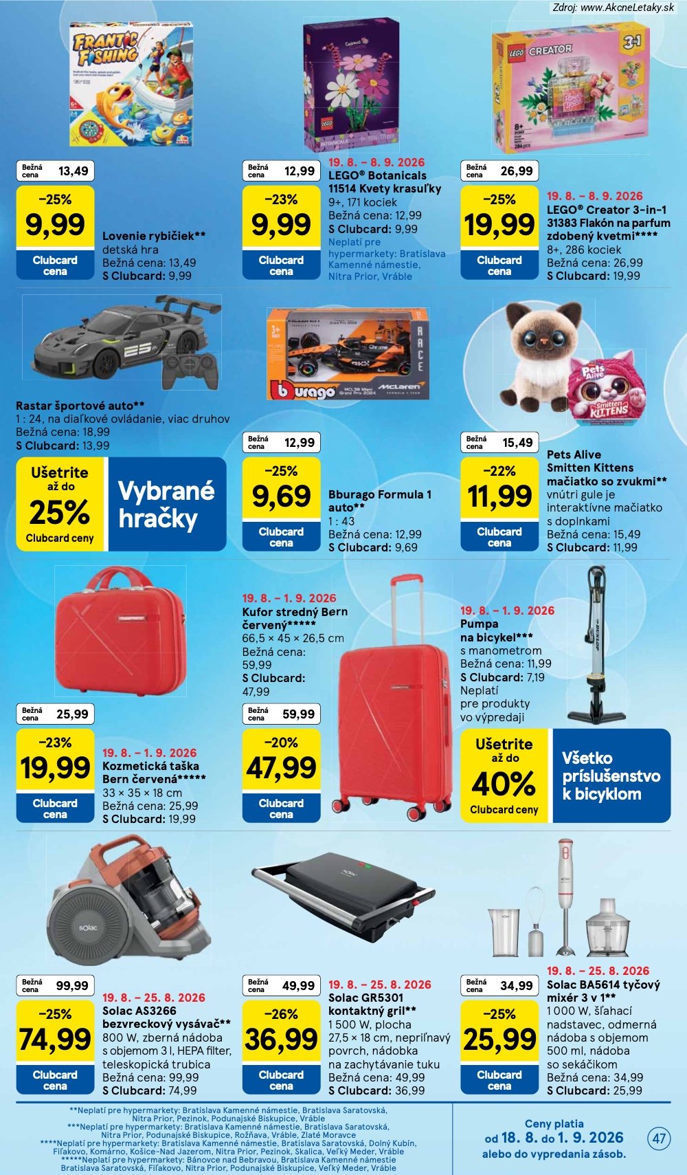 Leták Tesco (19. 8. - 25. 8. 2026) - strana 47 z 50