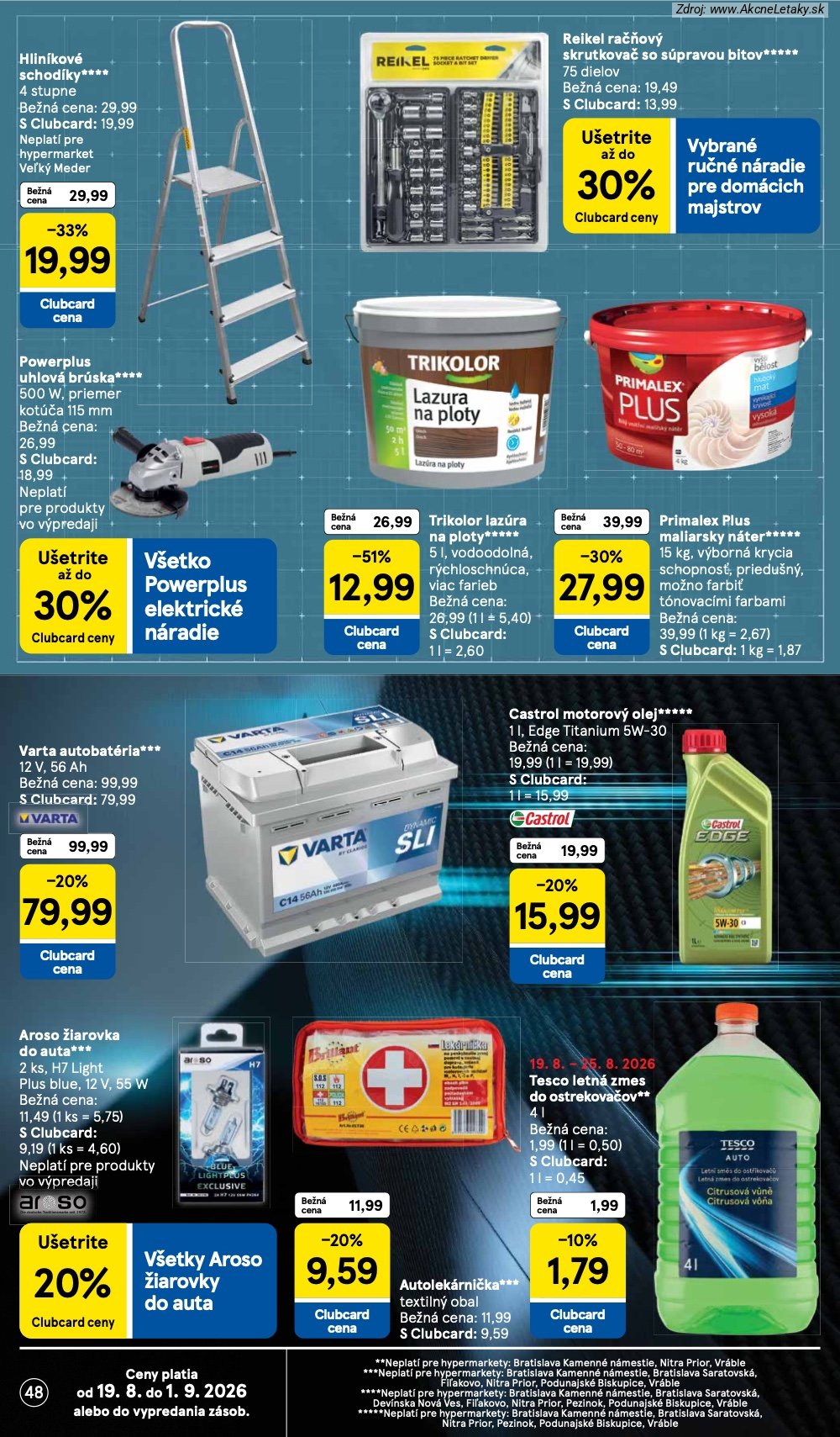 Leták Tesco (19. 8. - 25. 8. 2026) - strana 48 z 50