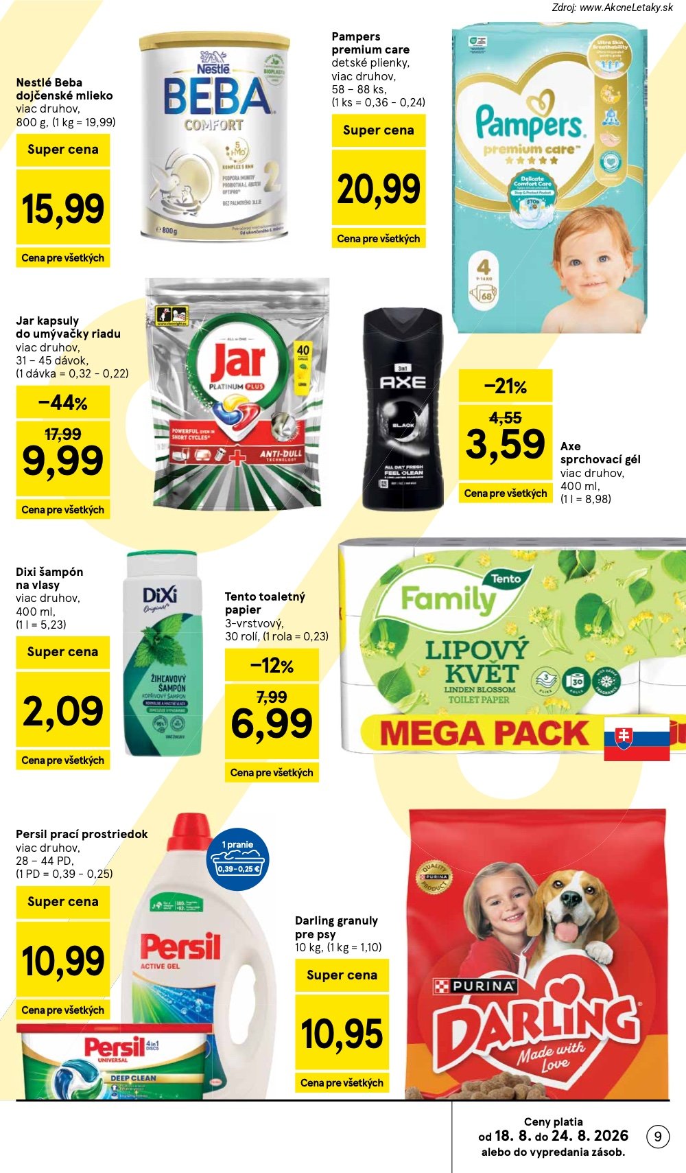 Leták Tesco (19. 8. - 25. 8. 2026) - strana 9 z 50