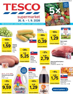 Leták Tesco 26. 8. - 1. 9. 2026 Supermarkety