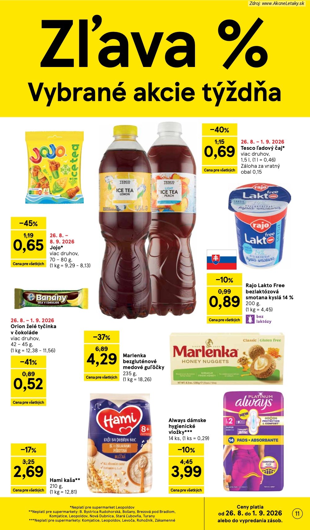 Leták Tesco (26. 8. - 1. 9. 2026) - strana 11 z 38