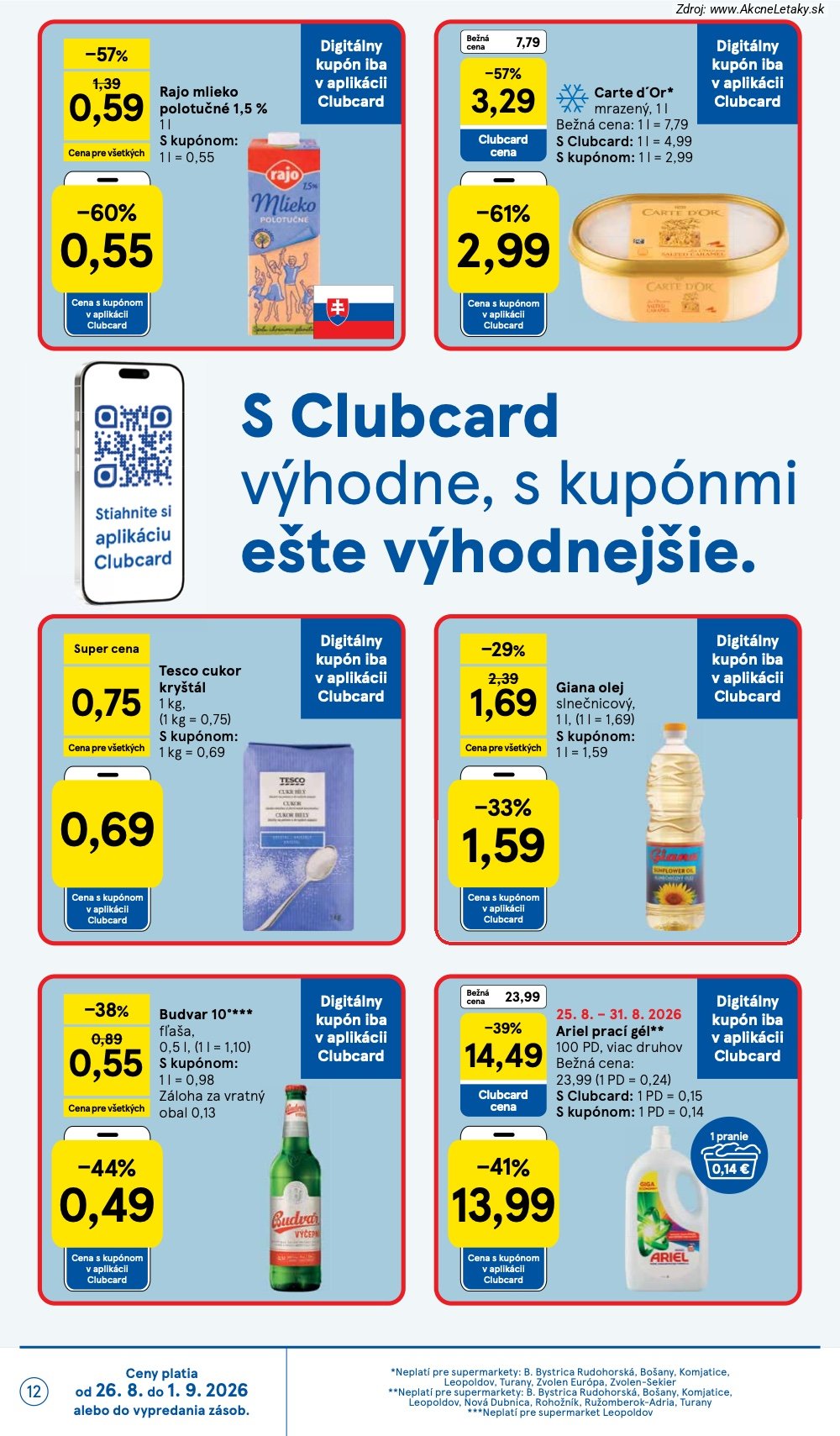 Leták Tesco (26. 8. - 1. 9. 2026) - strana 12 z 38