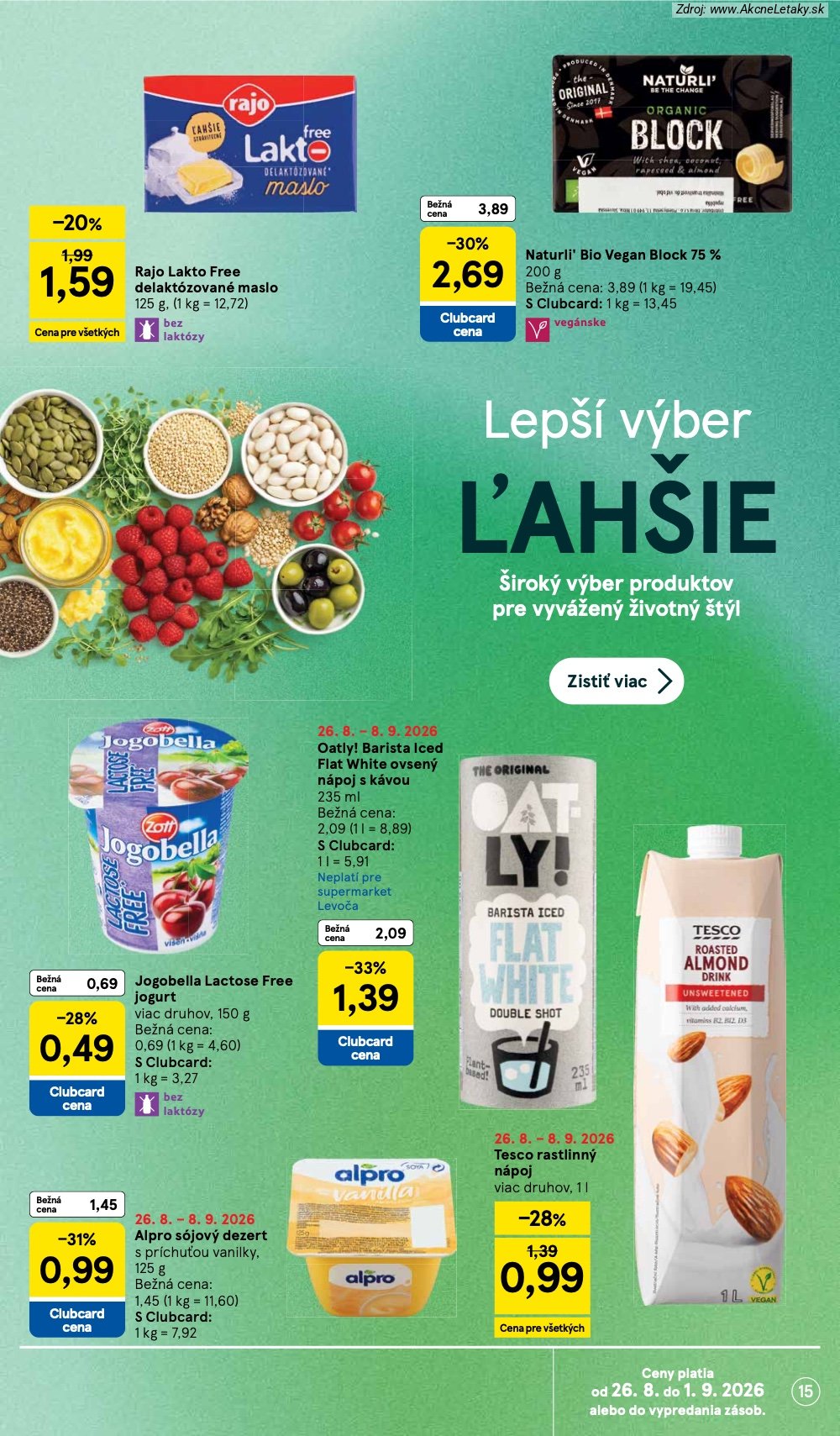 Leták Tesco (26. 8. - 1. 9. 2026) - strana 15 z 38