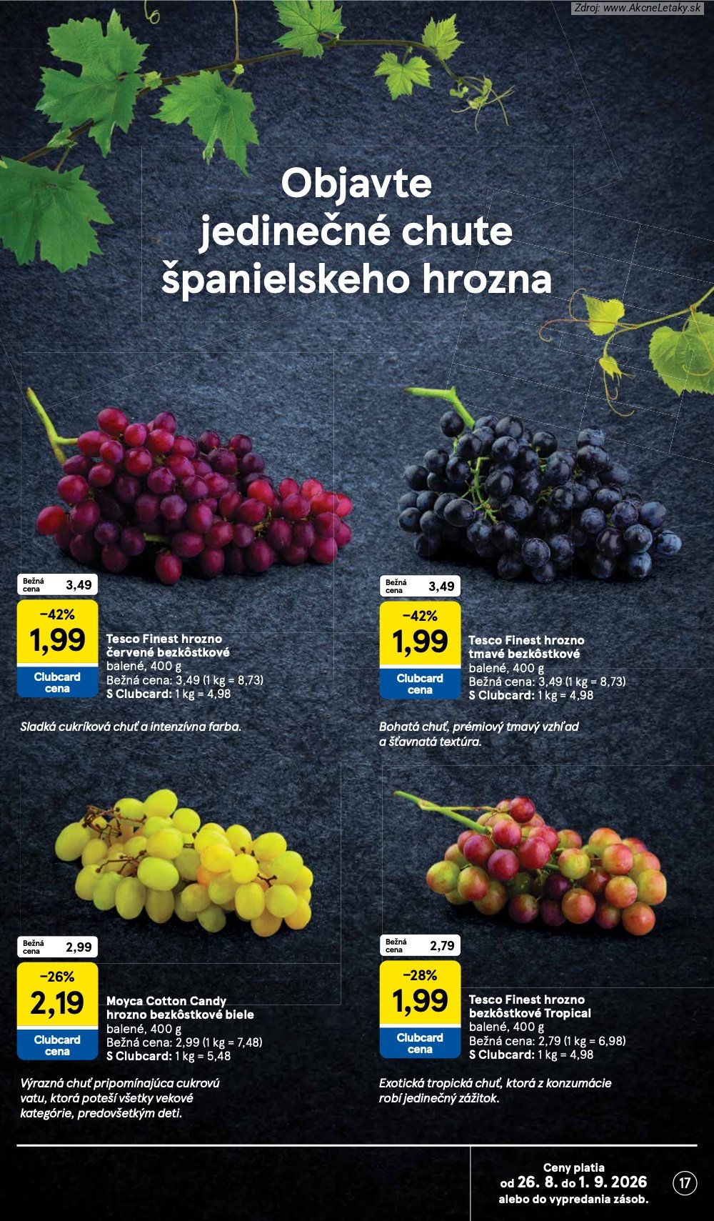 Leták Tesco (26. 8. - 1. 9. 2026) - strana 17 z 38