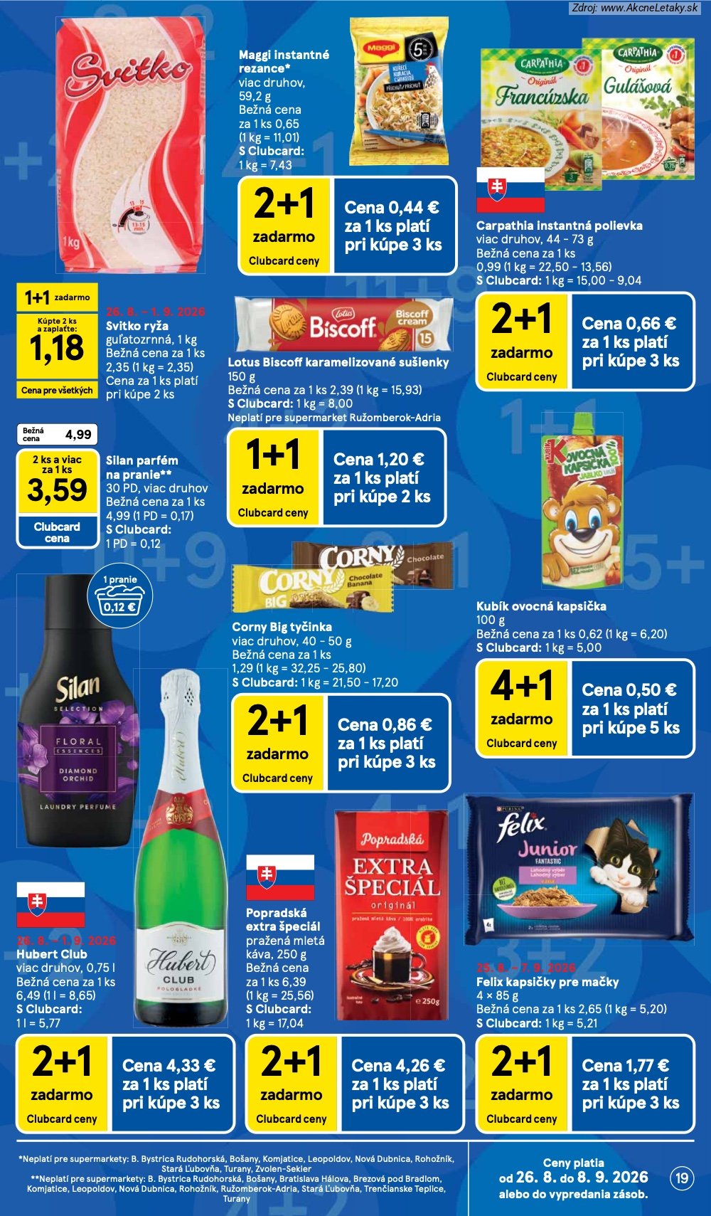 Leták Tesco (26. 8. - 1. 9. 2026) - strana 19 z 38