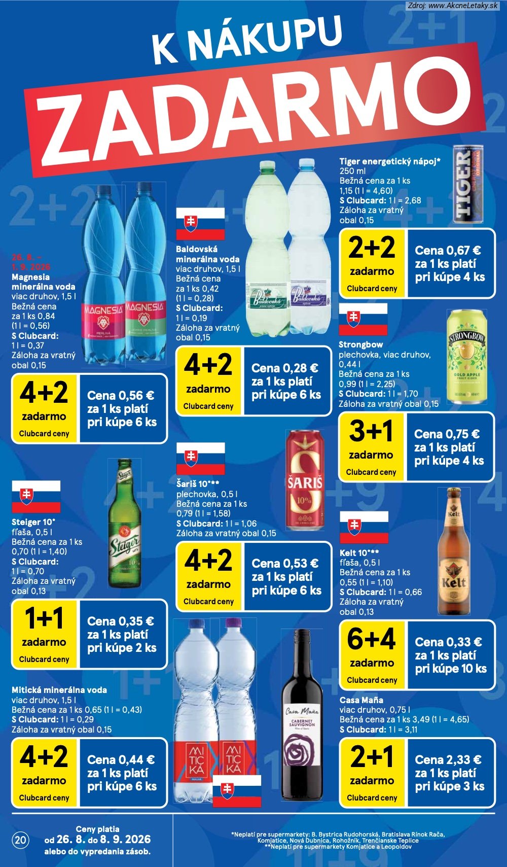 Leták Tesco (26. 8. - 1. 9. 2026) - strana 20 z 38