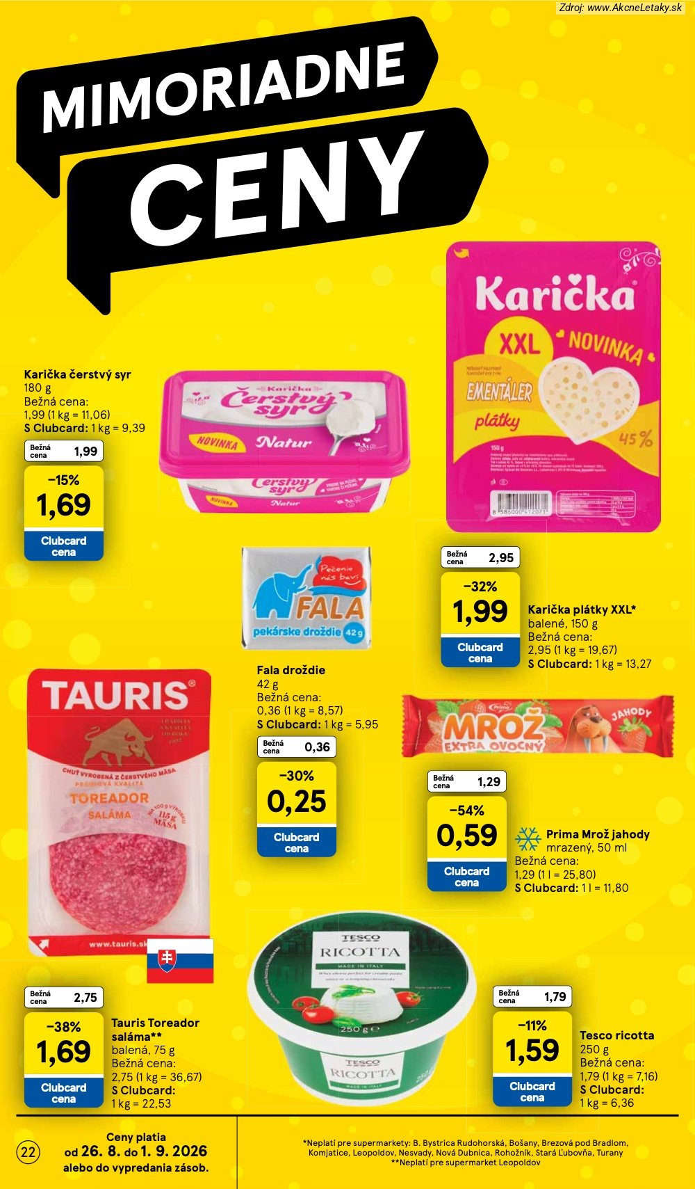 Leták Tesco (26. 8. - 1. 9. 2026) - strana 22 z 38