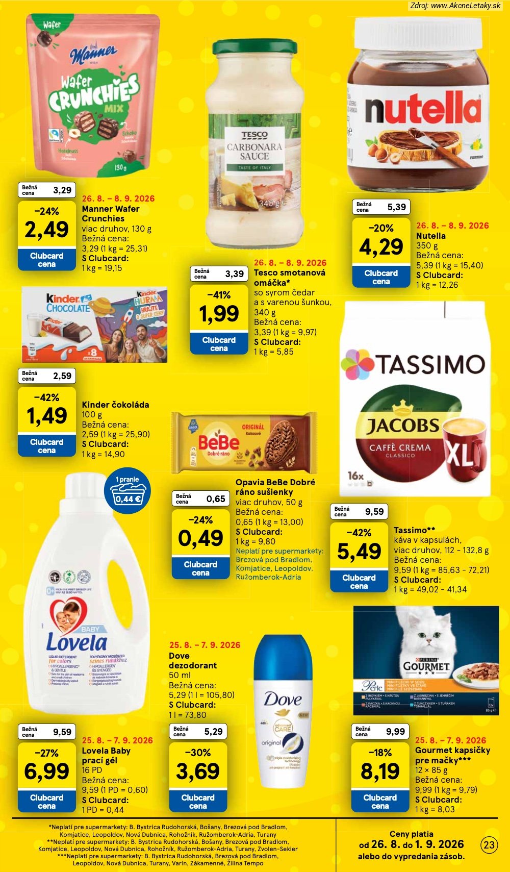 Leták Tesco (26. 8. - 1. 9. 2026) - strana 23 z 38