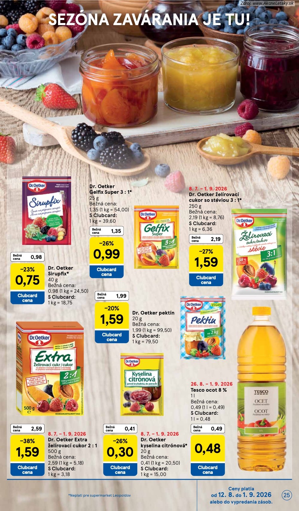 Leták Tesco (26. 8. - 1. 9. 2026) - strana 25 z 38