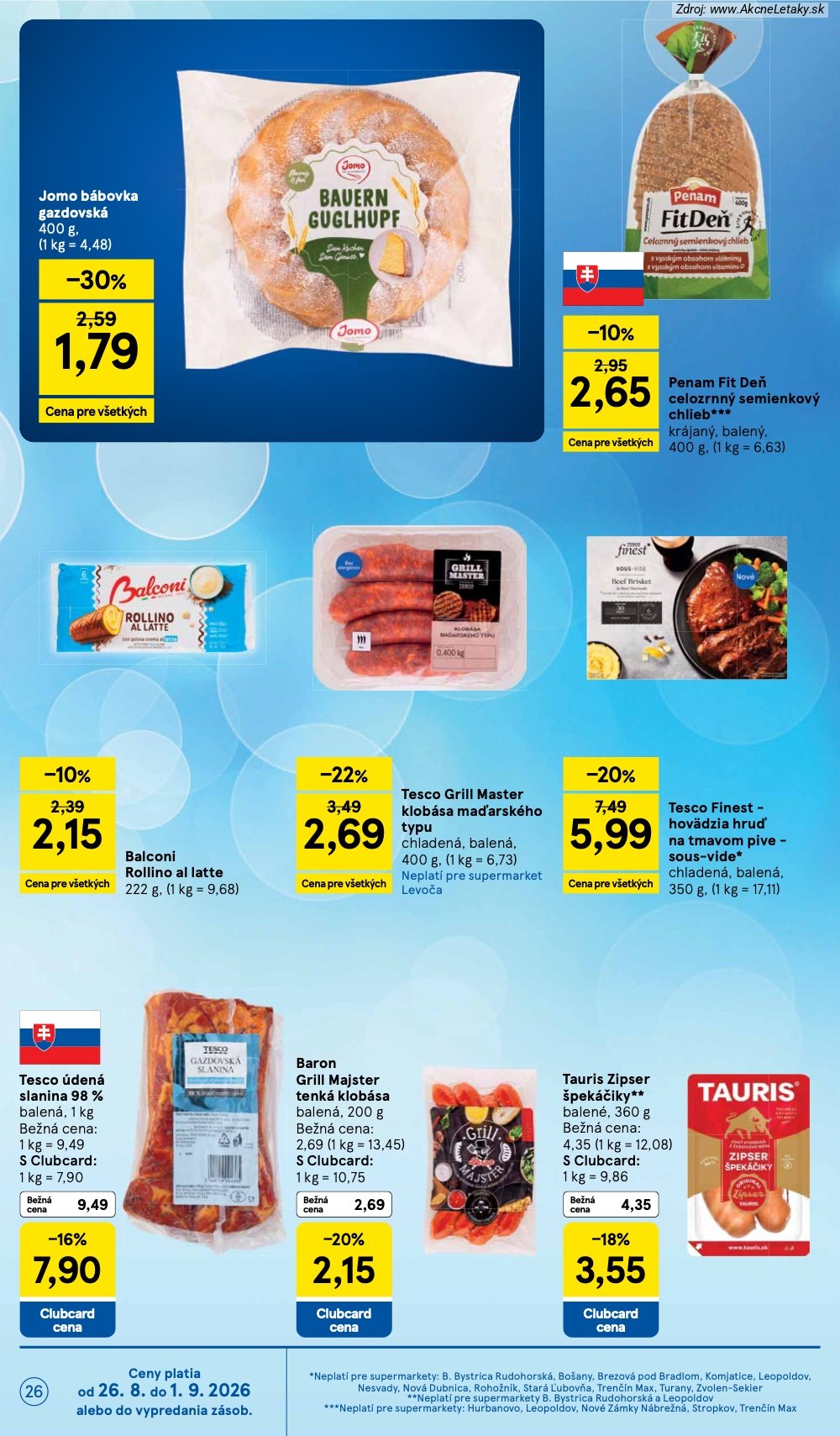 Leták Tesco (26. 8. - 1. 9. 2026) - strana 26 z 38