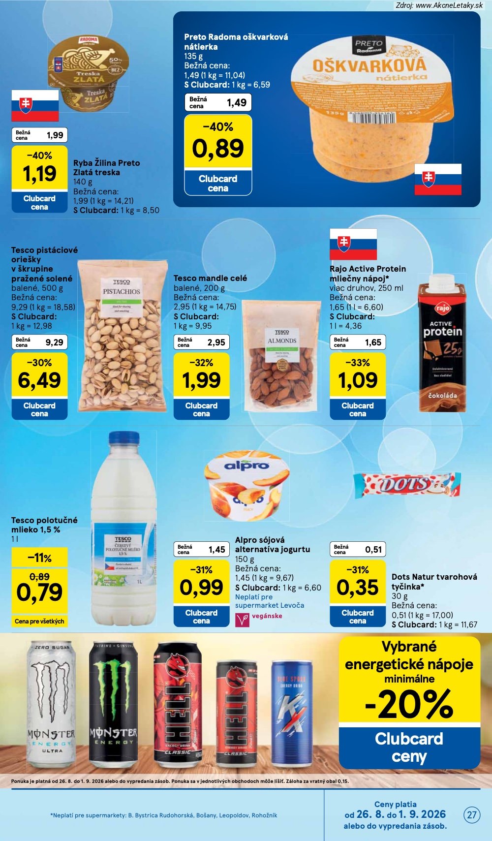 Leták Tesco (26. 8. - 1. 9. 2026) - strana 27 z 38