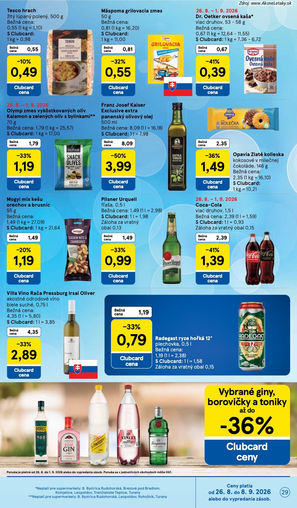 Leták Tesco (26. 8. - 1. 9. 2026) - strana 29 z 38
