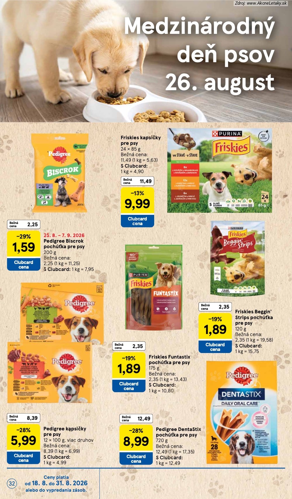 Leták Tesco (26. 8. - 1. 9. 2026) - strana 32 z 38