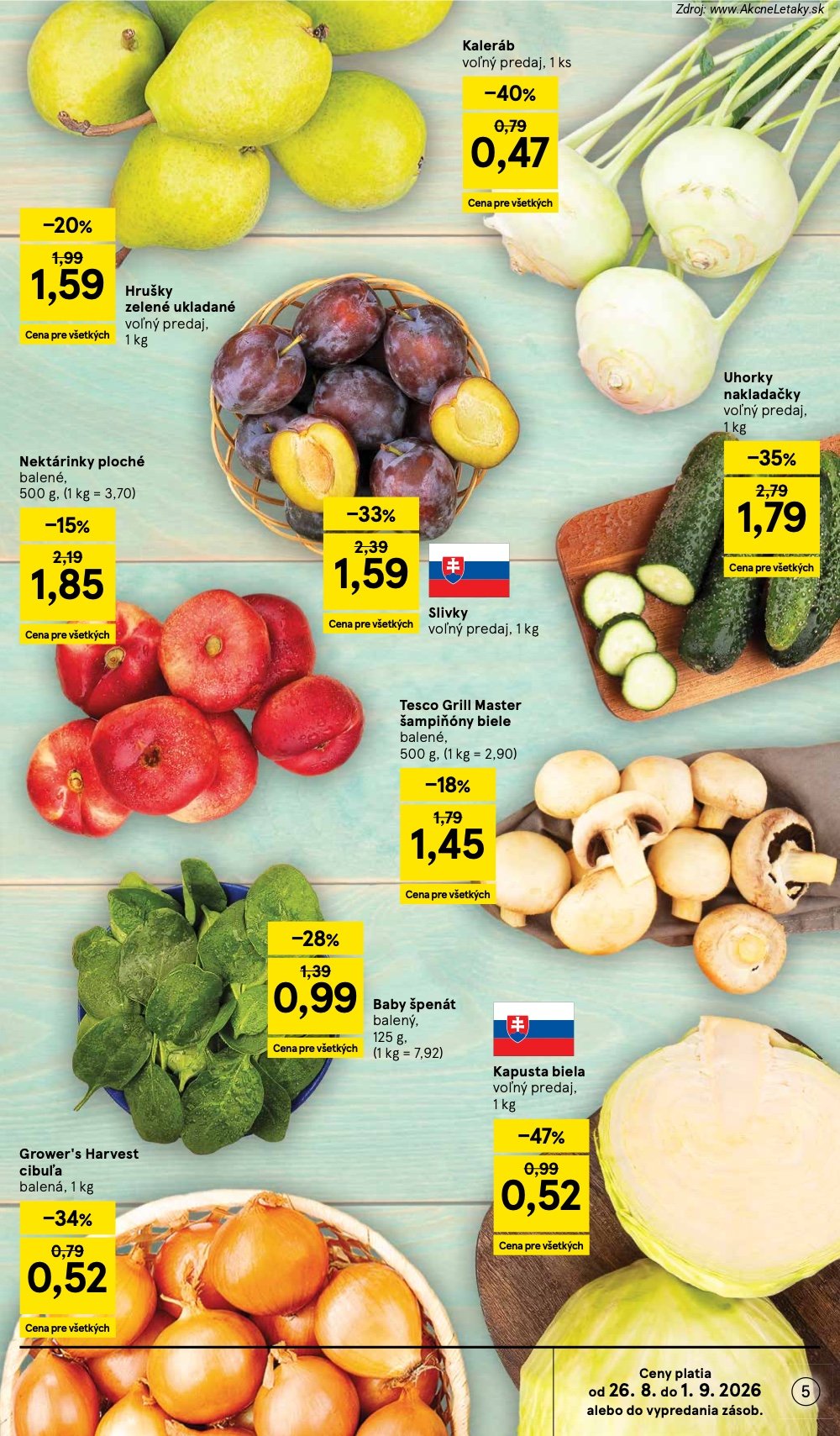 Leták Tesco (26. 8. - 1. 9. 2026) - strana 5 z 38