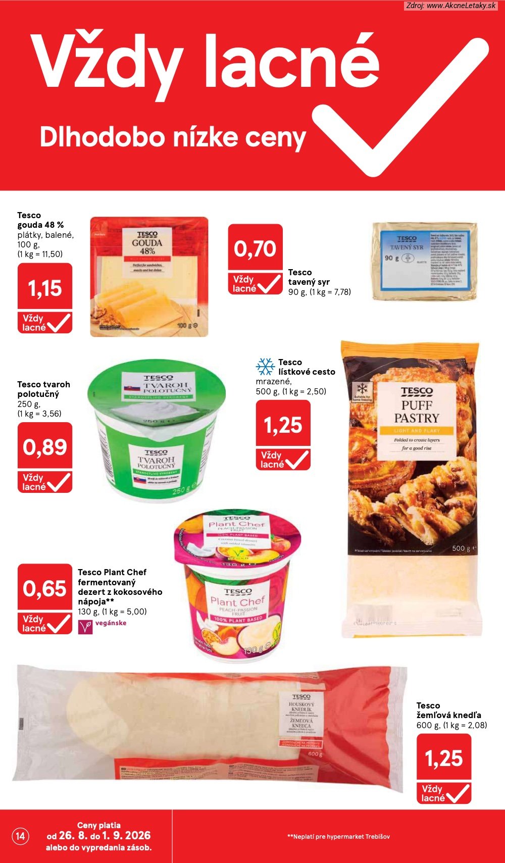 Leták Tesco (26. 8. - 1. 9. 2026) - strana 14 z 58
