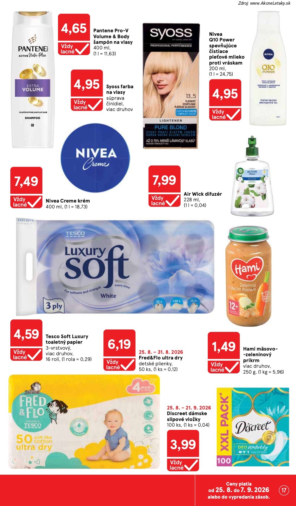 Leták Tesco (26. 8. - 1. 9. 2026) - strana 17 z 58