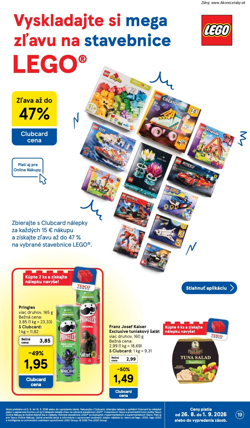 Leták Tesco (26. 8. - 1. 9. 2026) - strana 19 z 58