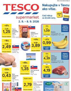 Leták Tesco 2. 9. - 8. 9. 2026 Supermarkety
