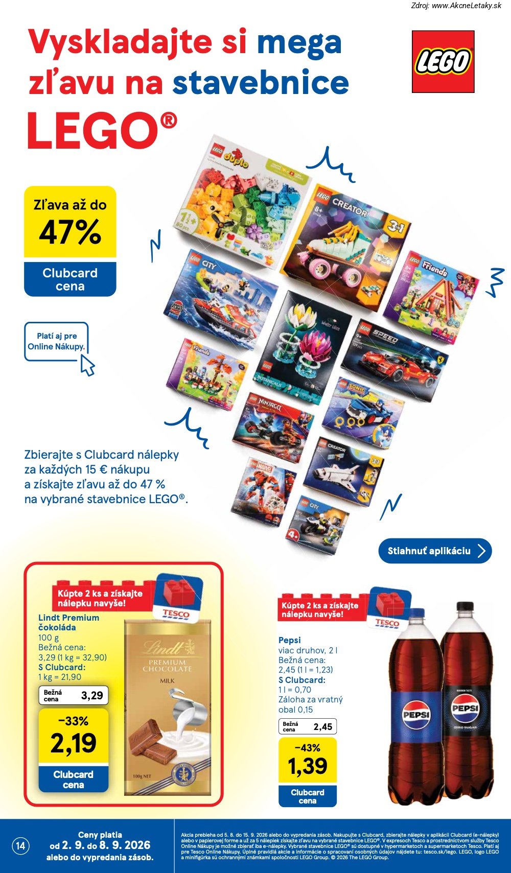 Leták Tesco (2. 9. - 8. 9. 2026) - strana 14 z 29