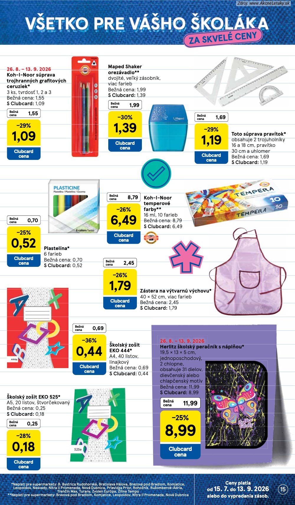 Leták Tesco (2. 9. - 8. 9. 2026) - strana 15 z 29