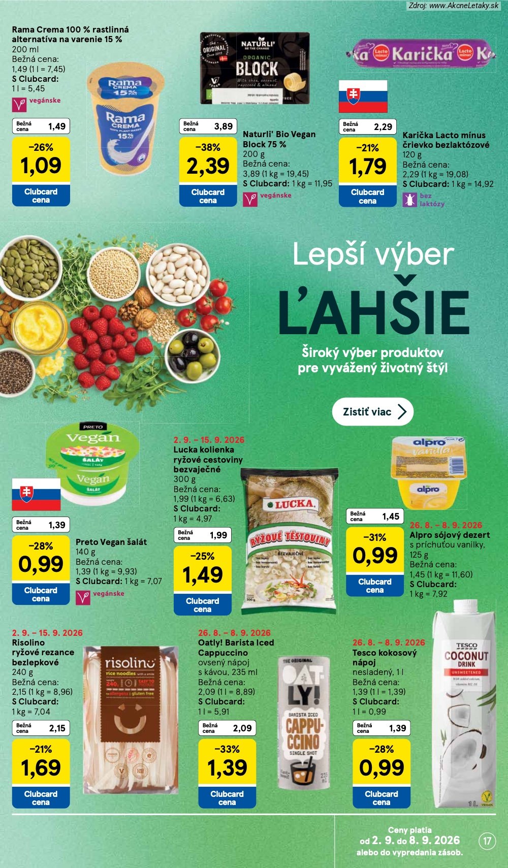 Leták Tesco (2. 9. - 8. 9. 2026) - strana 17 z 29