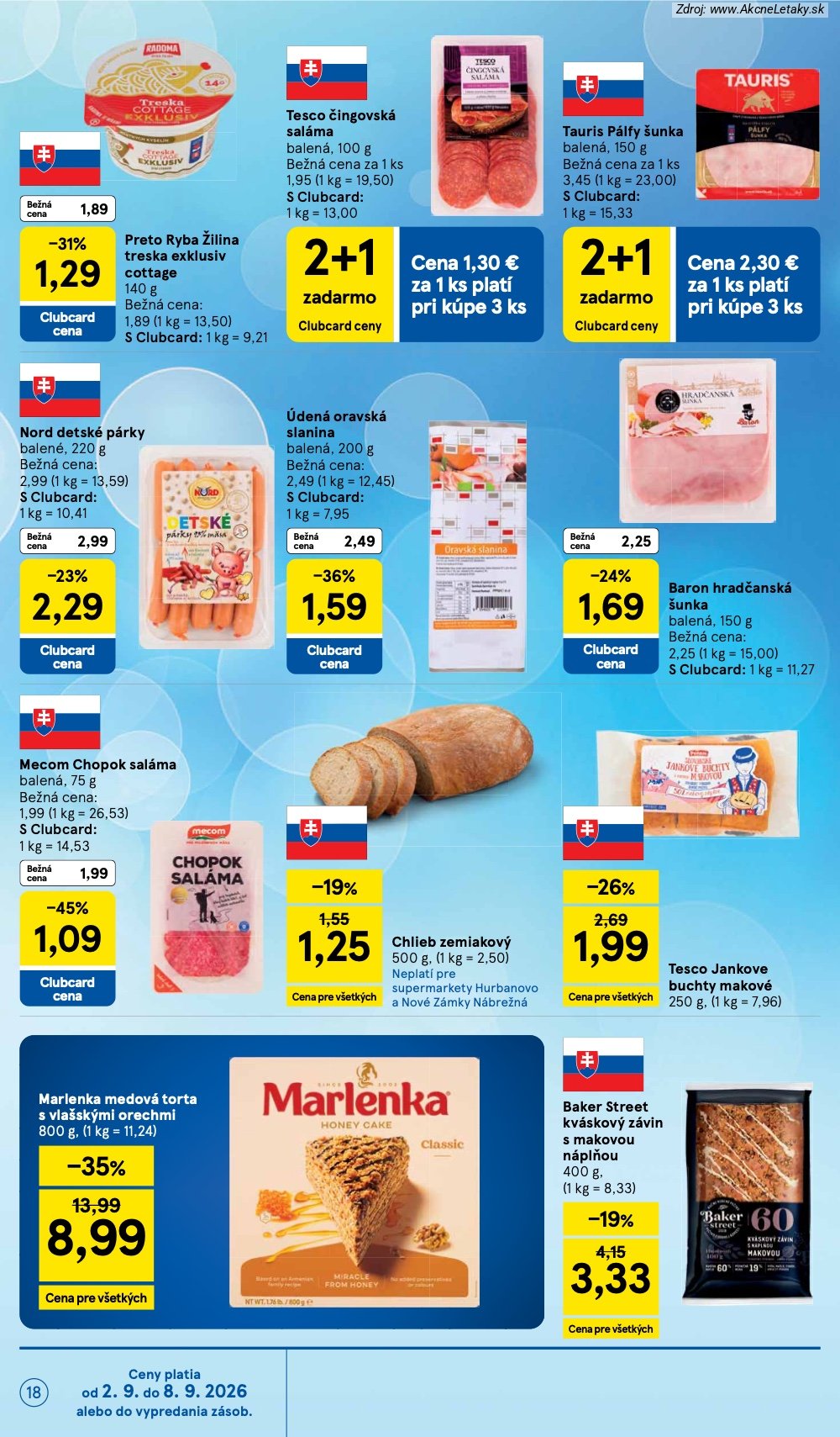 Leták Tesco (2. 9. - 8. 9. 2026) - strana 18 z 29