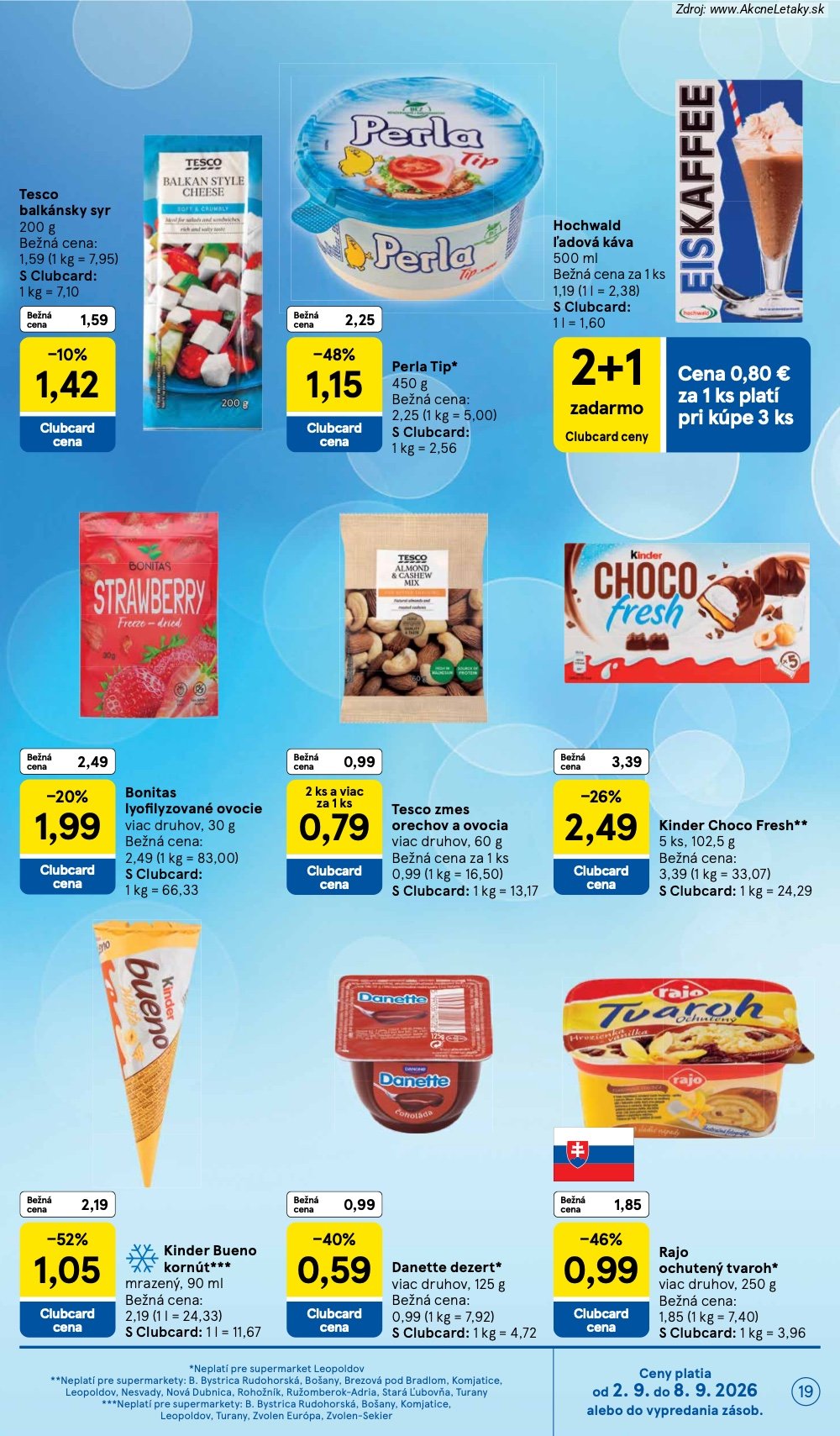 Leták Tesco (2. 9. - 8. 9. 2026) - strana 19 z 29