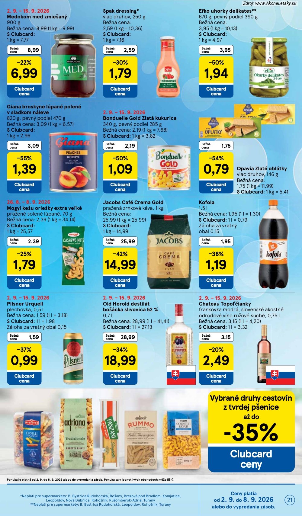 Leták Tesco (2. 9. - 8. 9. 2026) - strana 21 z 29
