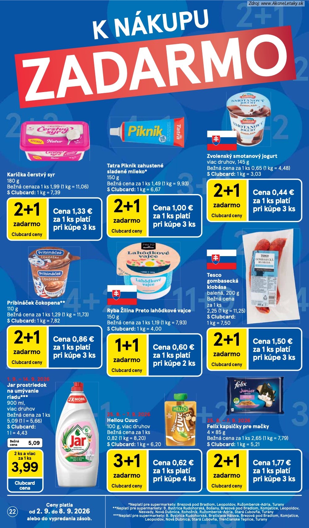 Leták Tesco (2. 9. - 8. 9. 2026) - strana 22 z 29