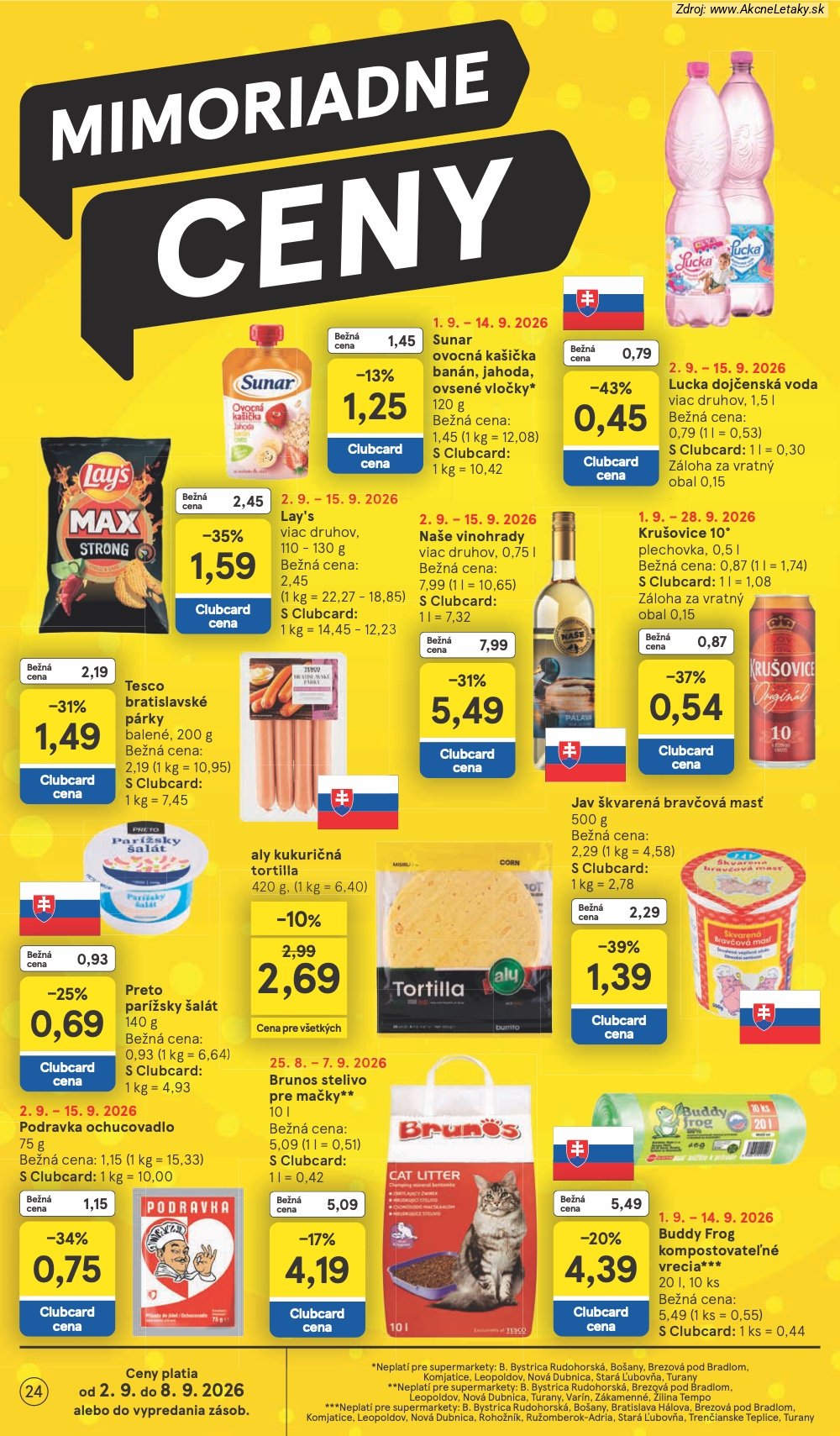 Leták Tesco (2. 9. - 8. 9. 2026) - strana 24 z 29