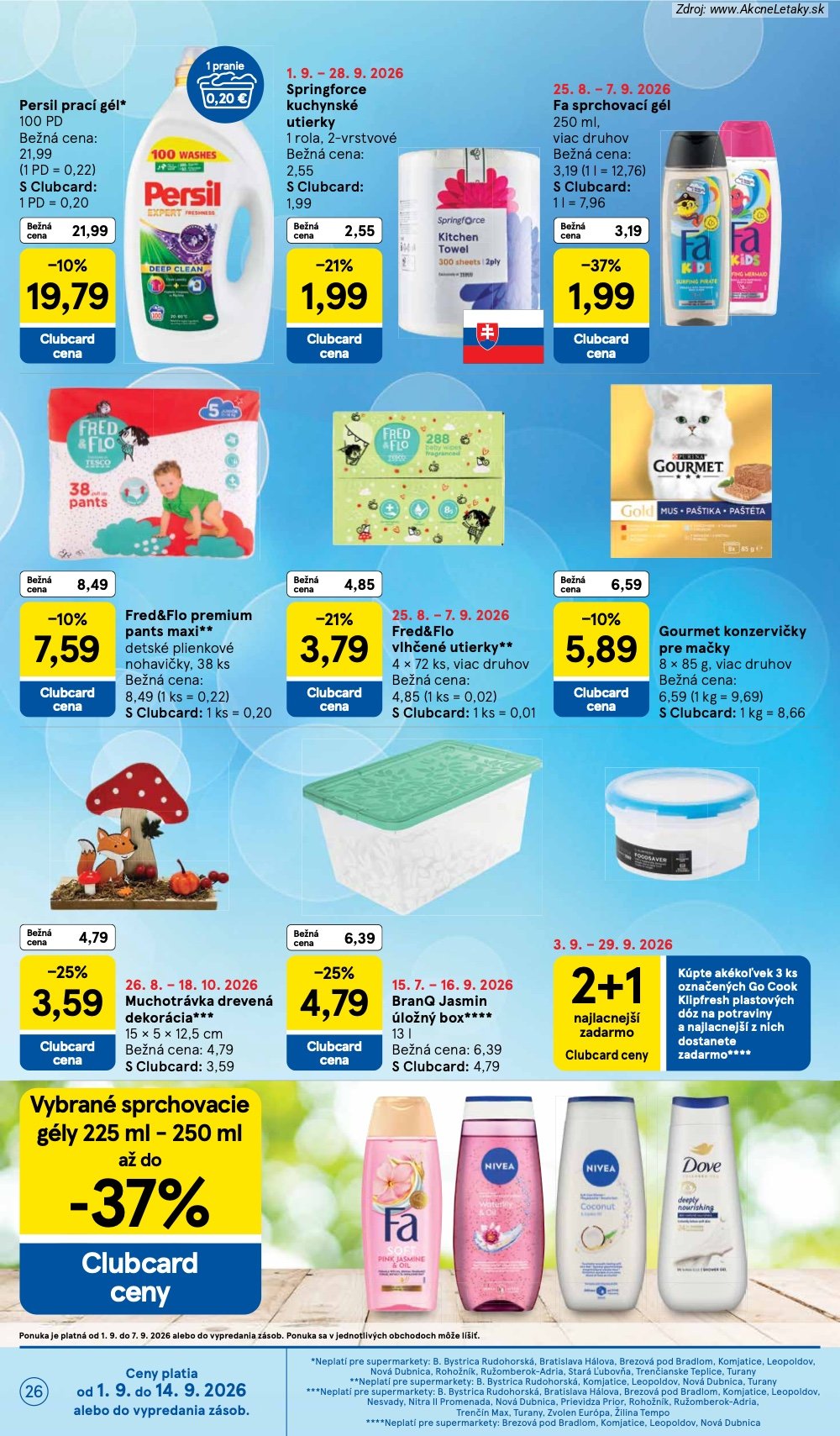 Leták Tesco (2. 9. - 8. 9. 2026) - strana 26 z 29