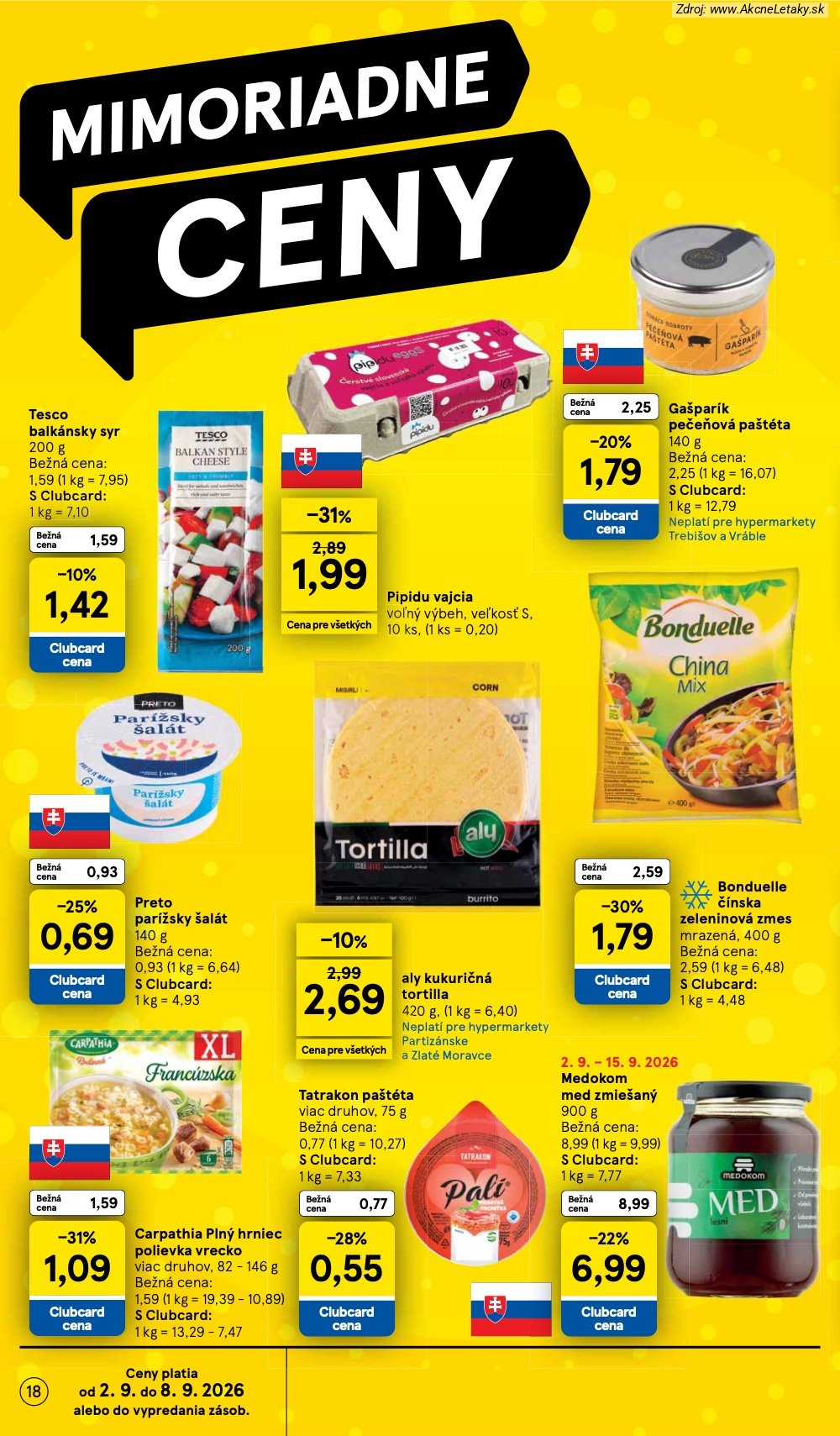 Leták Tesco (2. 9. - 8. 9. 2026) - strana 18 z 41
