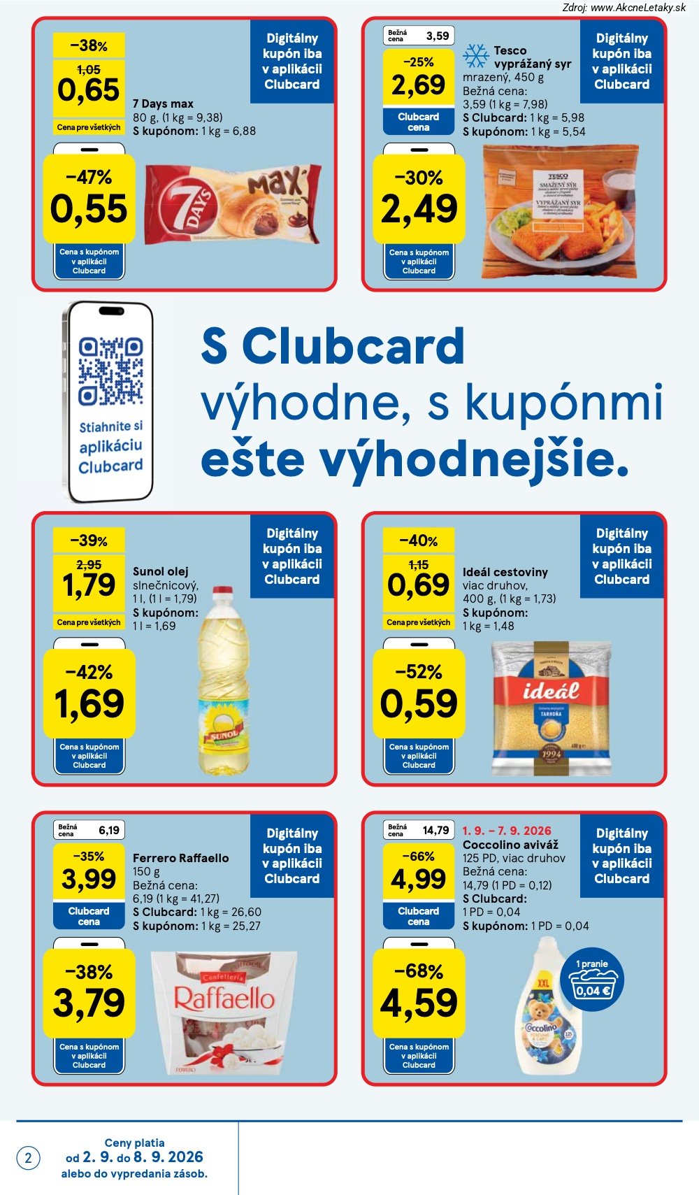 Strana 2 - leták Tesco (2. 9. - 8. 9. 2026)