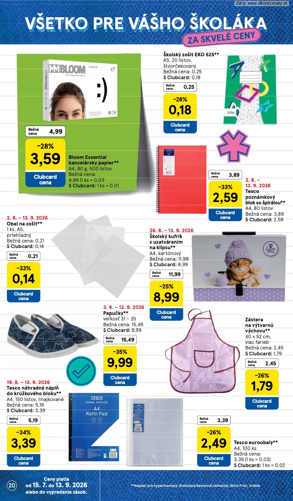 Leták Tesco (2. 9. - 8. 9. 2026) - strana 20 z 41
