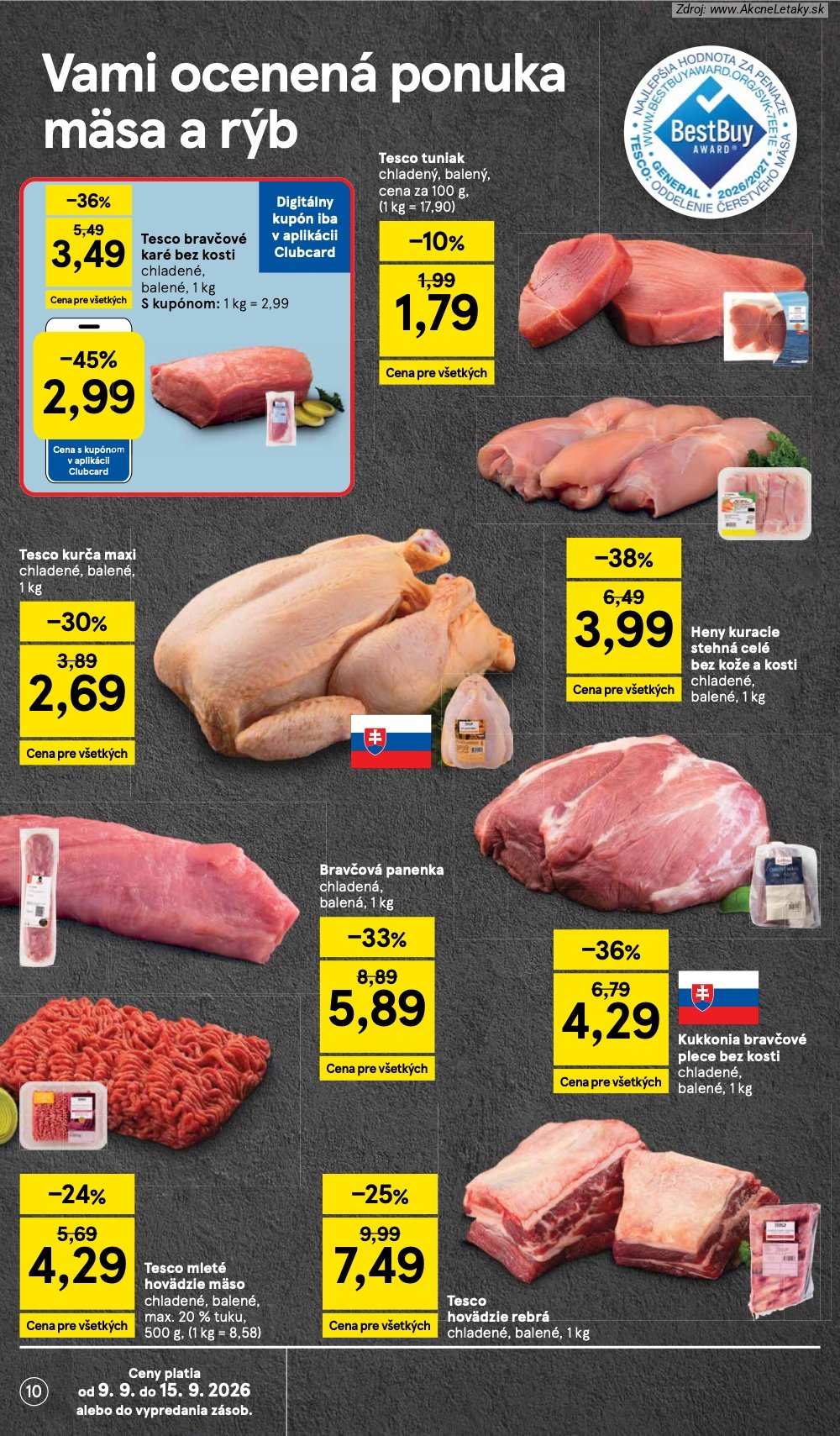 Leták Tesco (9. 9. - 15. 9. 2026) - strana 10 z 26