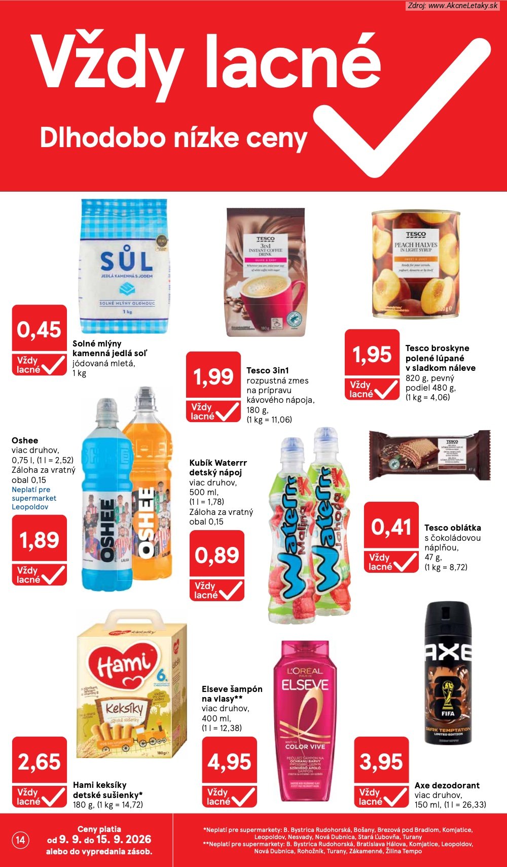 Leták Tesco (9. 9. - 15. 9. 2026) - strana 14 z 26