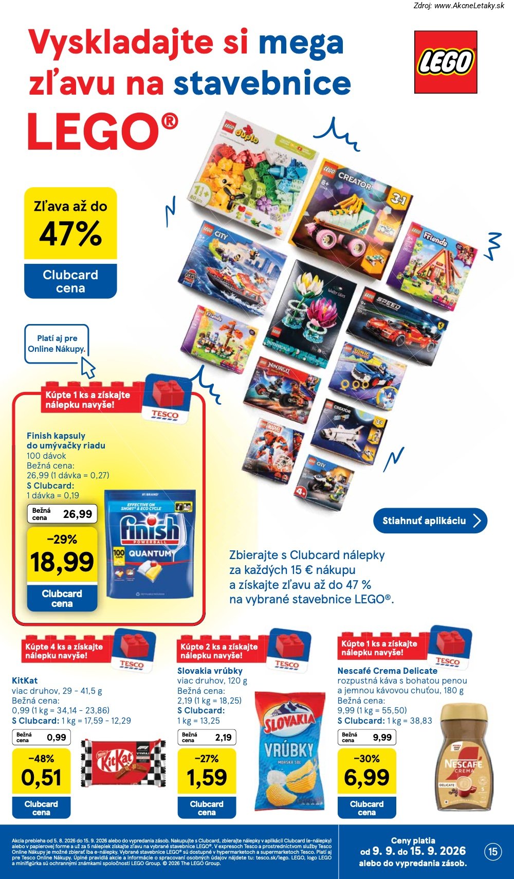 Leták Tesco (9. 9. - 15. 9. 2026) - strana 15 z 26
