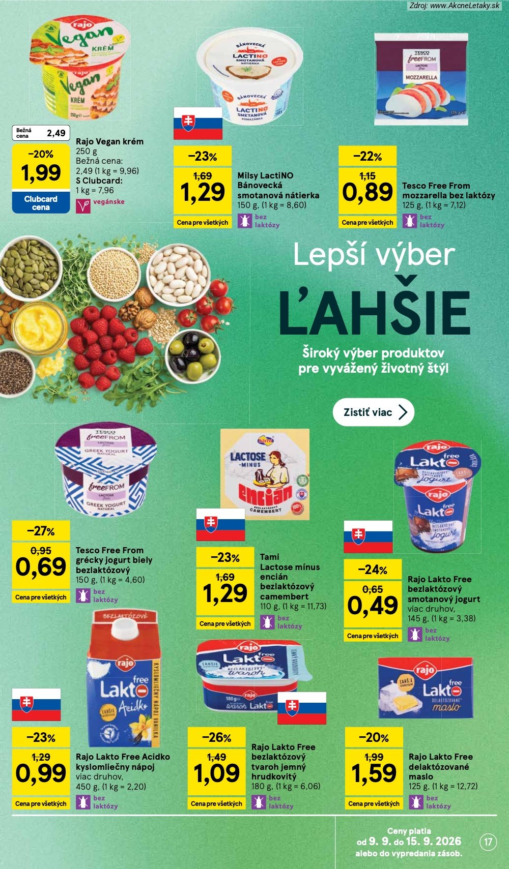 Leták Tesco (9. 9. - 15. 9. 2026) - strana 17 z 26