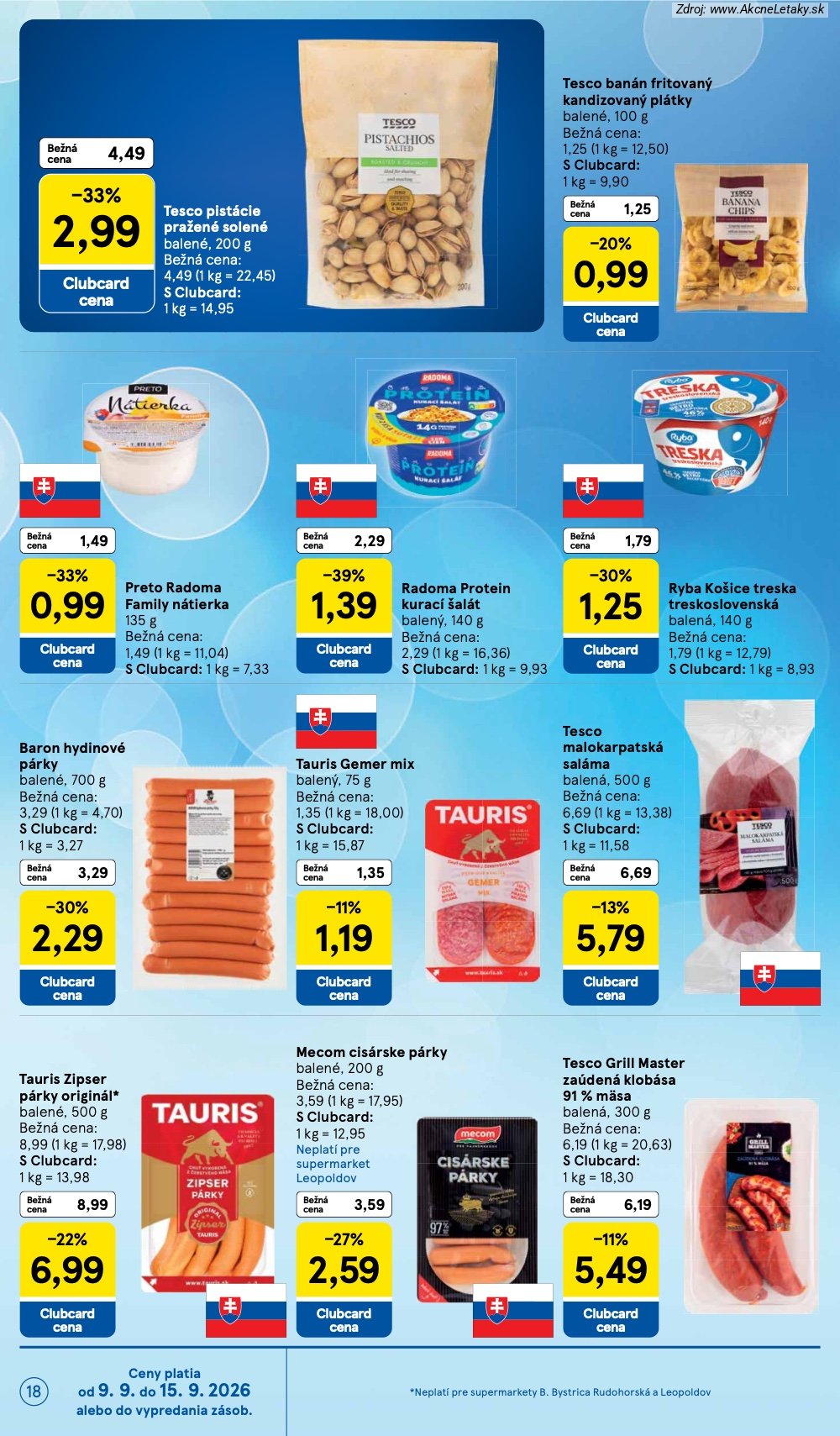 Leták Tesco (9. 9. - 15. 9. 2026) - strana 18 z 26