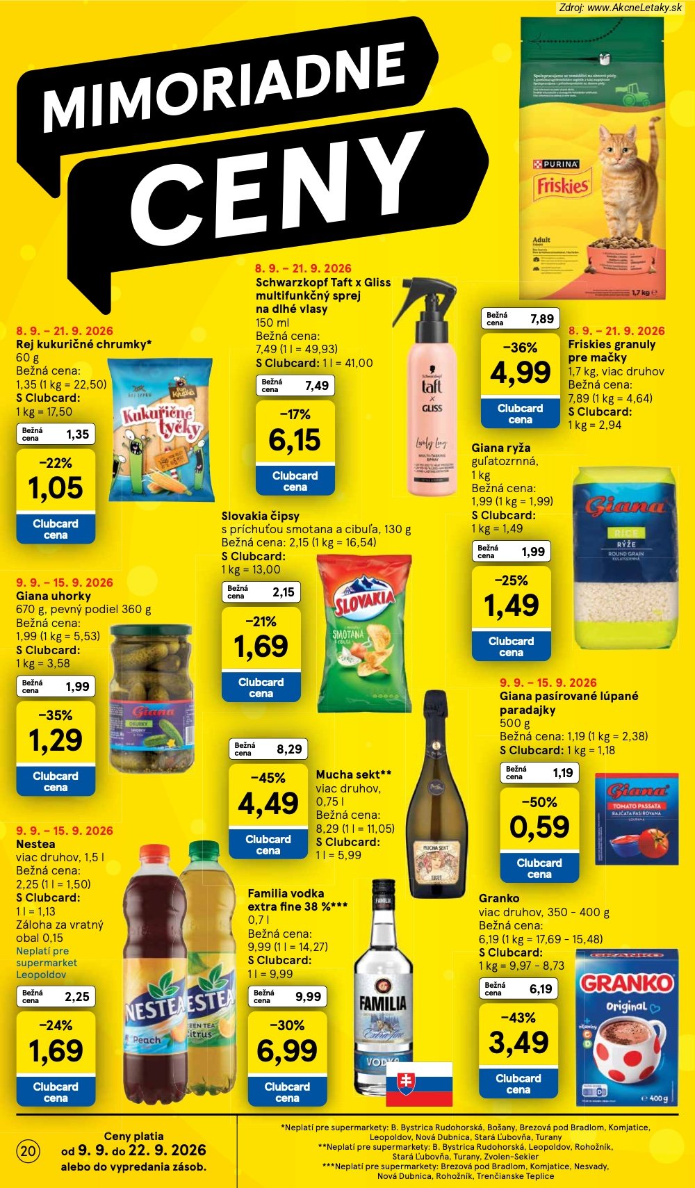 Leták Tesco (9. 9. - 15. 9. 2026) - strana 20 z 26