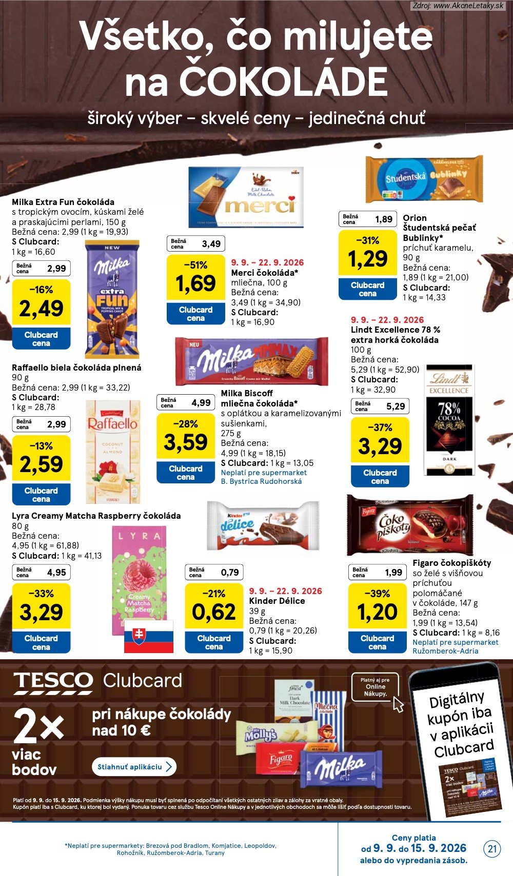 Leták Tesco (9. 9. - 15. 9. 2026) - strana 21 z 26