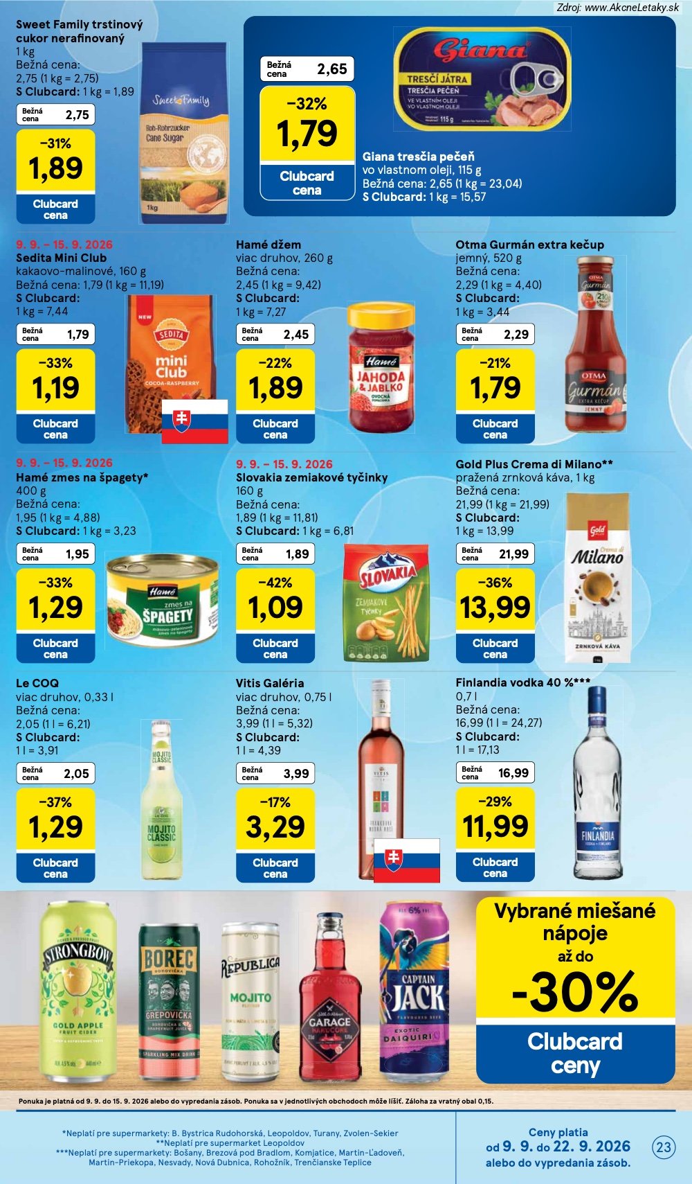 Leták Tesco (9. 9. - 15. 9. 2026) - strana 23 z 26