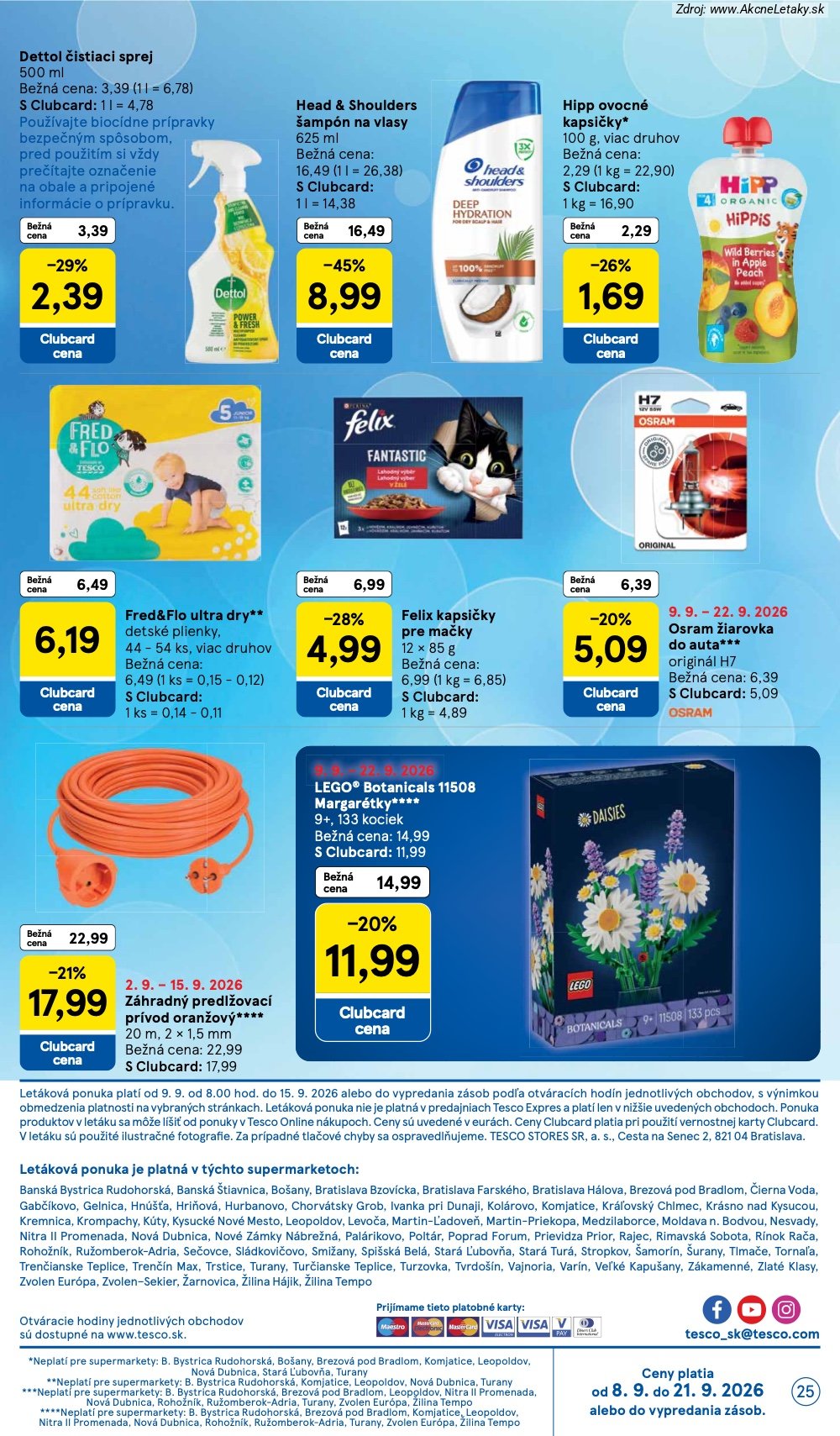 Leták Tesco (9. 9. - 15. 9. 2026) - strana 25 z 26